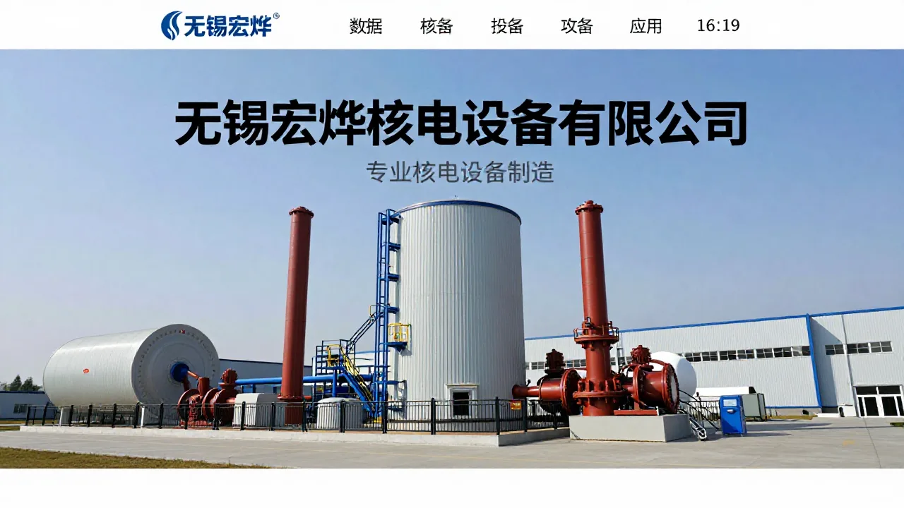无锡宏烨核电设备有限公司 首页主视觉
